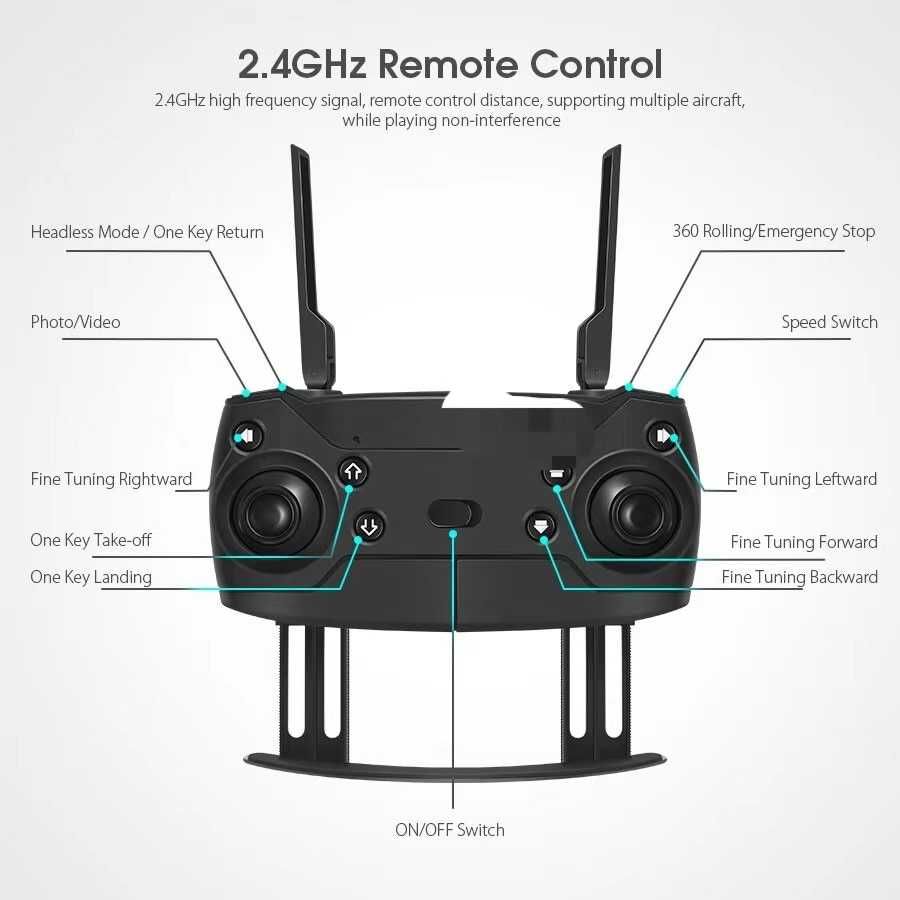 Drone com camara 1080p HD WIFI Quadcopter BATERIAS EXTRA NOVO