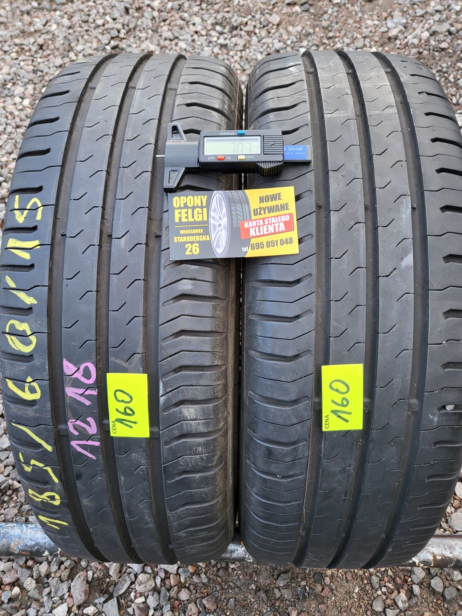 Opony letnie 185/60/15 Continental 1218r. Montaż Gratis! Wysyłka