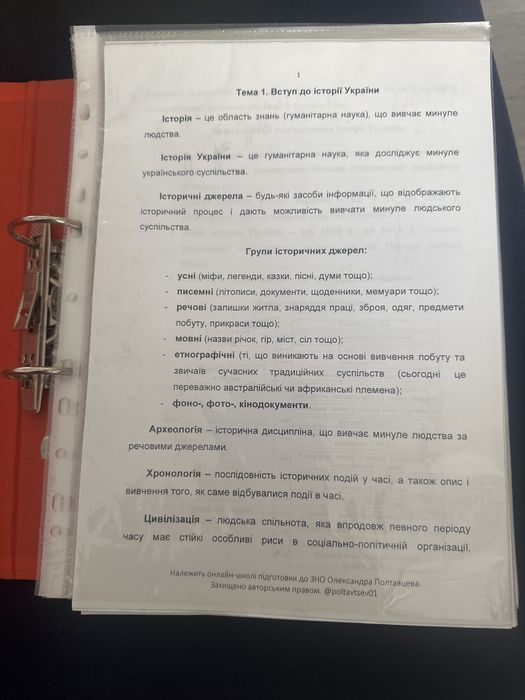 Підготовка до НМТ тесту з Історії України