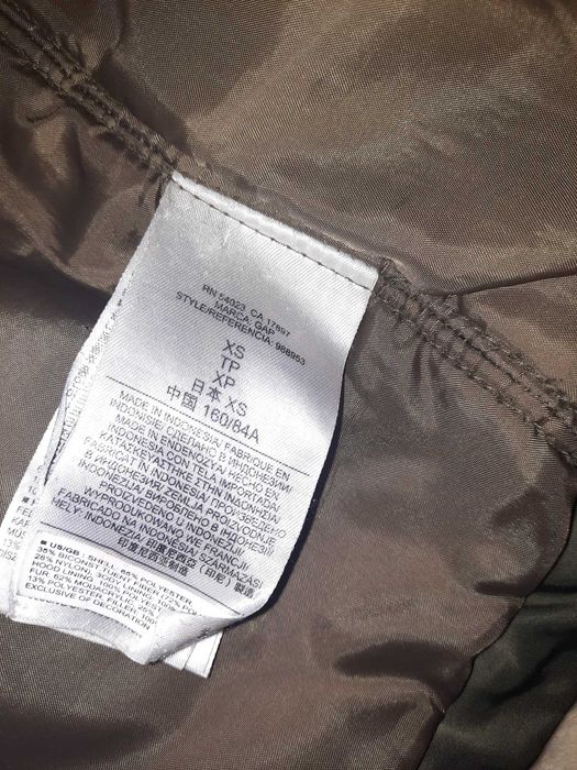 Parka GAP dłuższa zielona przejściowa kurtka