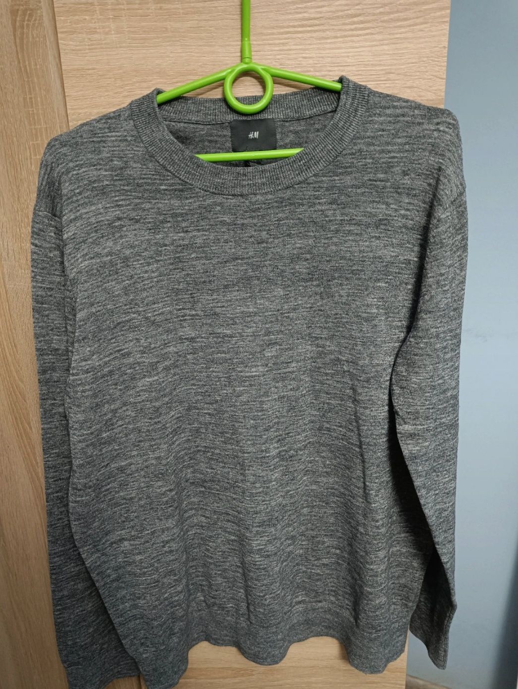 Sweter sweterek męski szary H&M