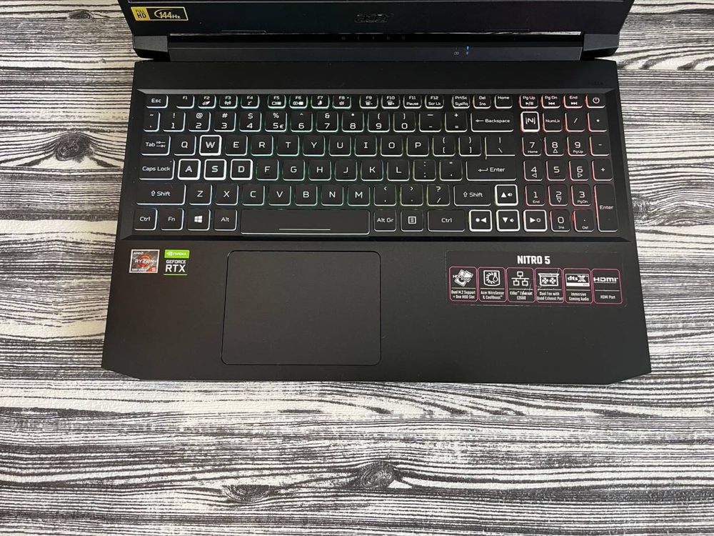 Acer 144Ghz/Ryzen 5/RTX3060/16Gb/512Gb Nitro 5 AN515-45 ігровий ноут