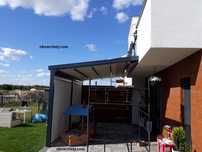 Pergola tarasowa 350x600 Aluminiowa konstrukcja 10 tkanin napęd Somfy