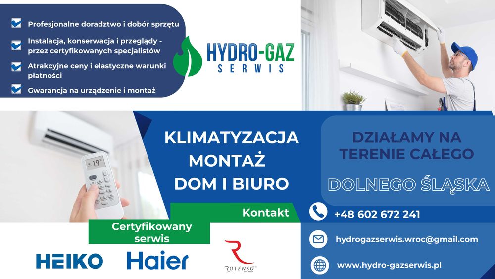 Klimatyzacja - Sprzedaż i Montaż | Szybko, Fachowo, Gwarancja!