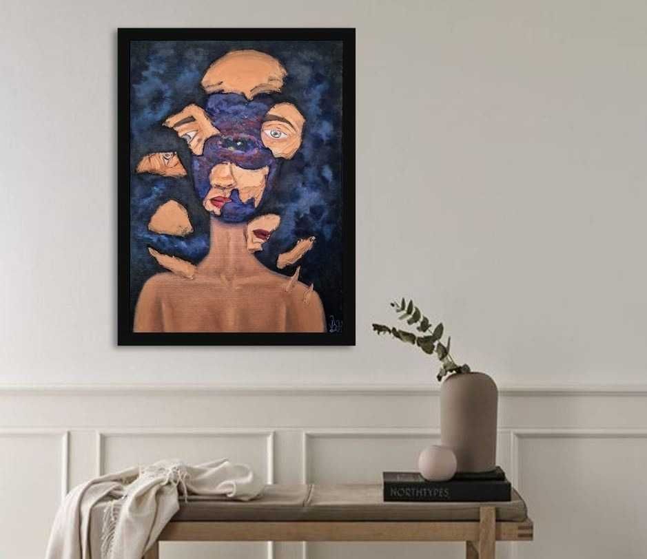 Obraz pt. "Roztrzask" 70x50cm akryl na płótnie