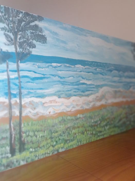 Quadro a óleo pintado á mão