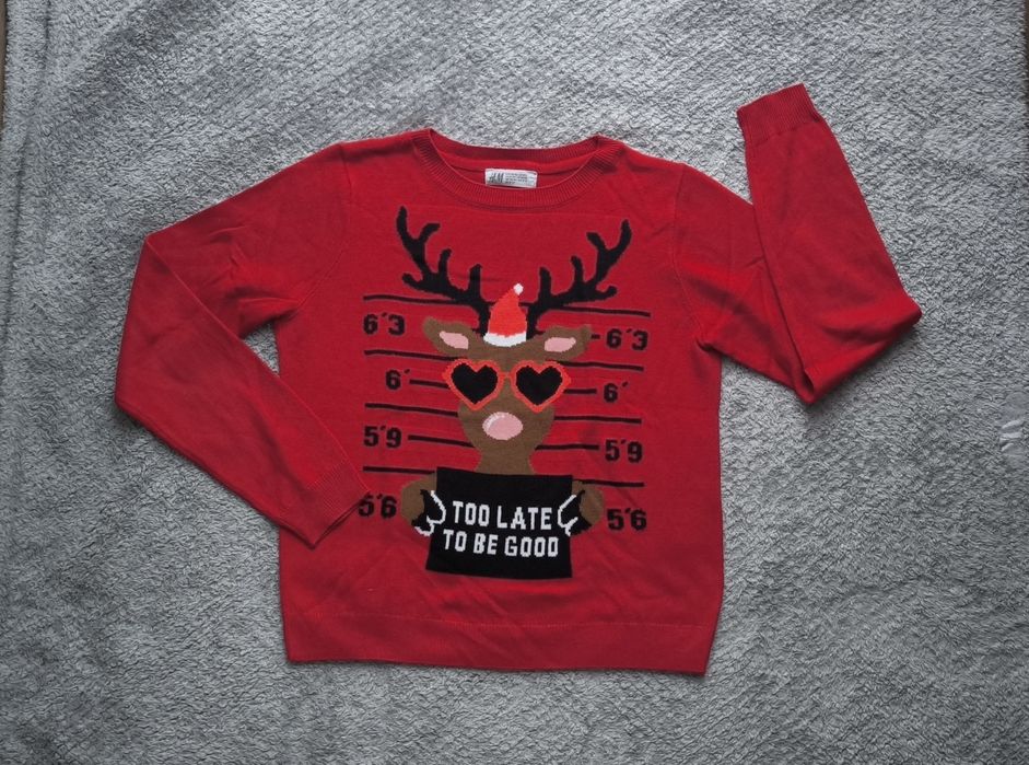 Sweter świąteczny H&M r. 146-152