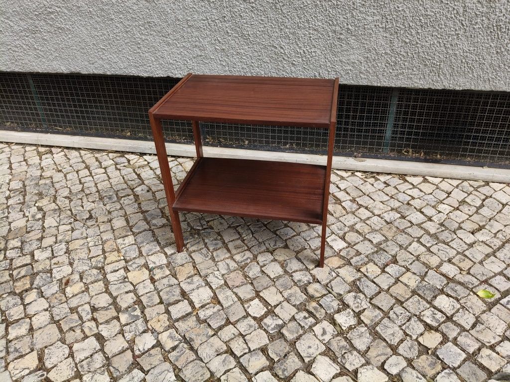 Coffee table Vintage, anos 50/60 em madeira exótica