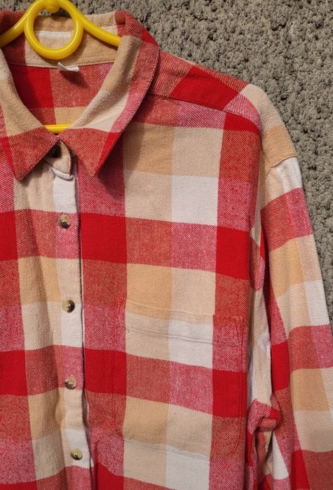 Kolorowa koszula w kratę oversize vintage