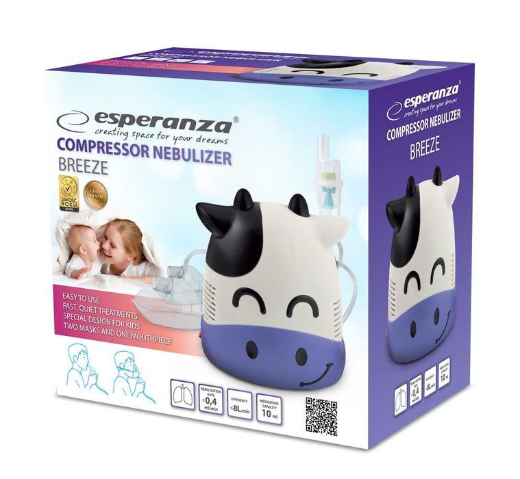 NOWY Inhalator dla dzieci i dorosłych Nebulizator Krówka