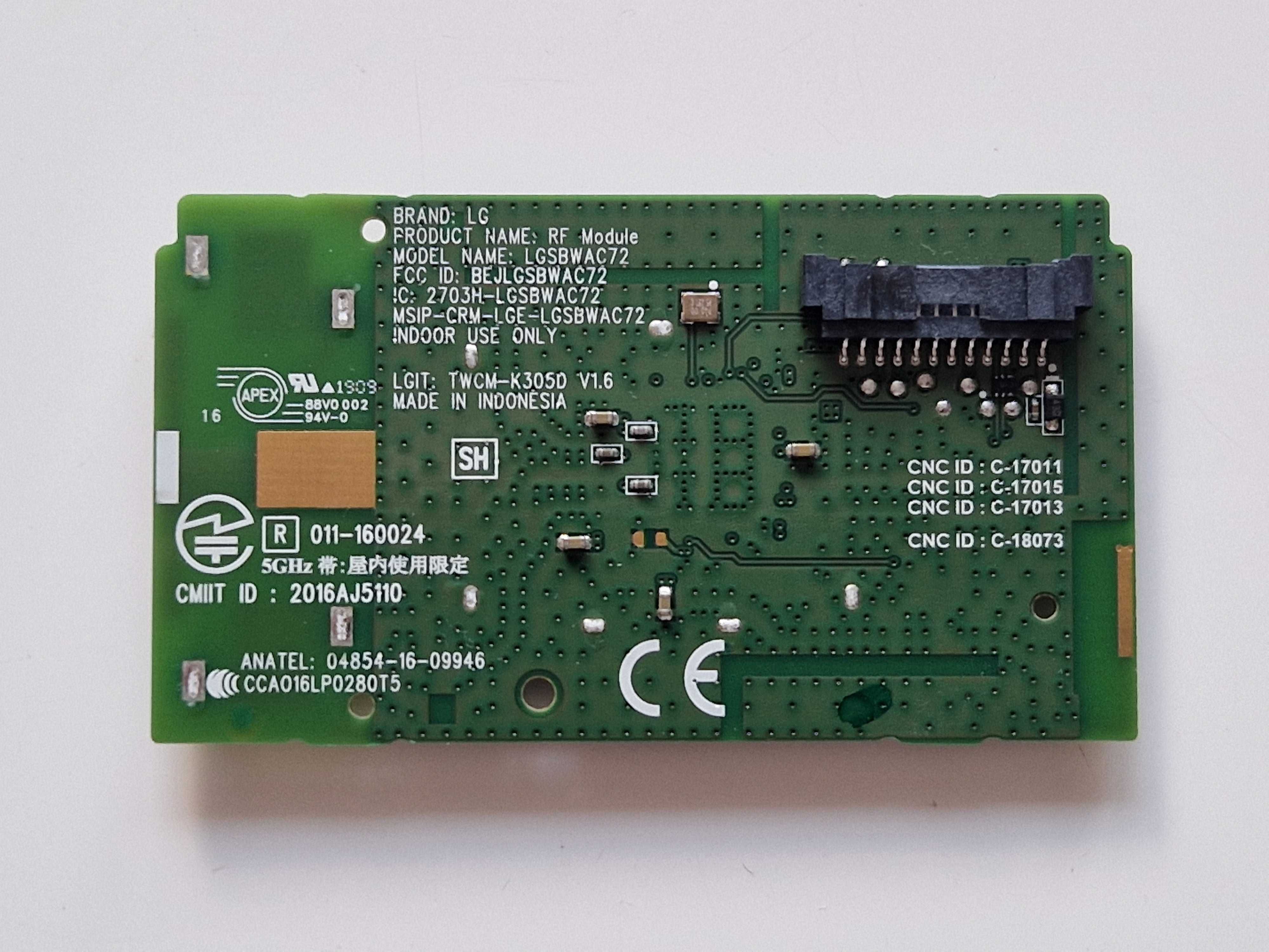 Moduł Wifi / BT LGSBWAC72 LG OLEDB8PLA sprawny
