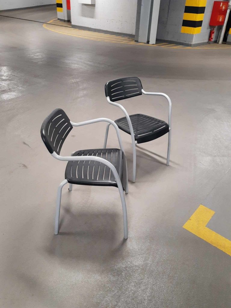 Krzesła ogrodowe metalowe 2 sztuki