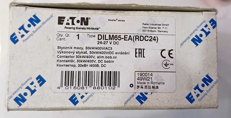 Stycznik mocy EATON DILM65‑EA (RDC24) 190014