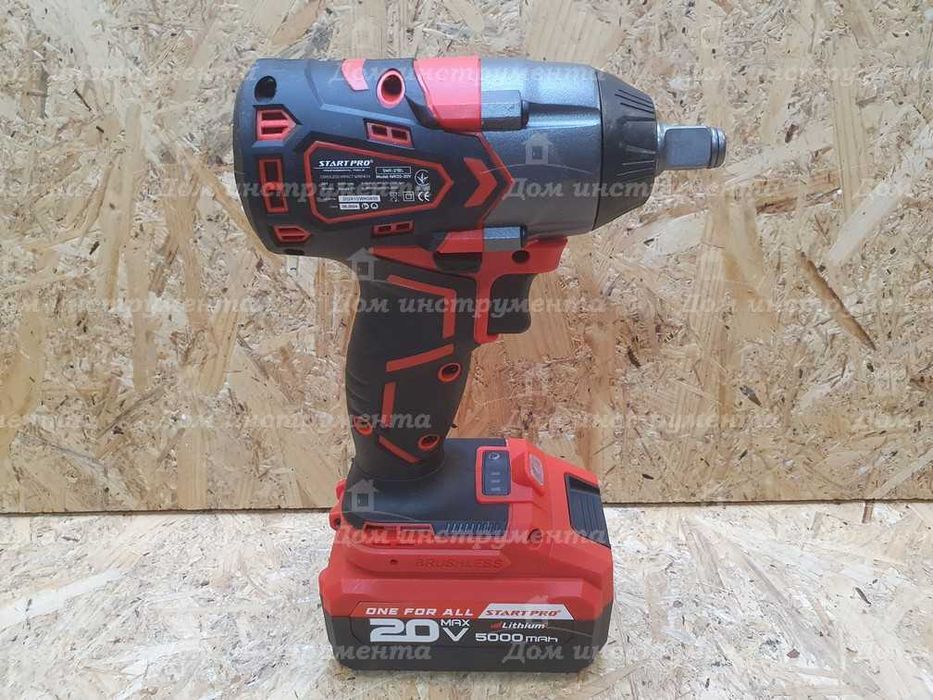 Гайковерт аккумуляторный START PRO SWK-21BL момент 420 Нм,