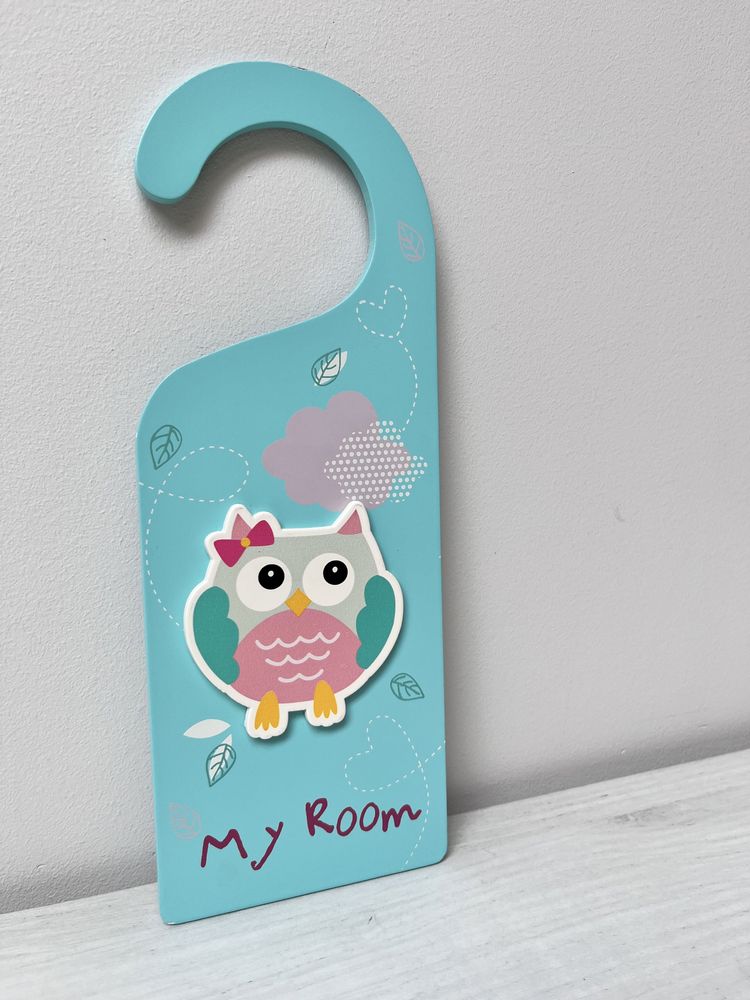 Zawieszka na drzwi z sową my room home&you do pokoju dziecięcego