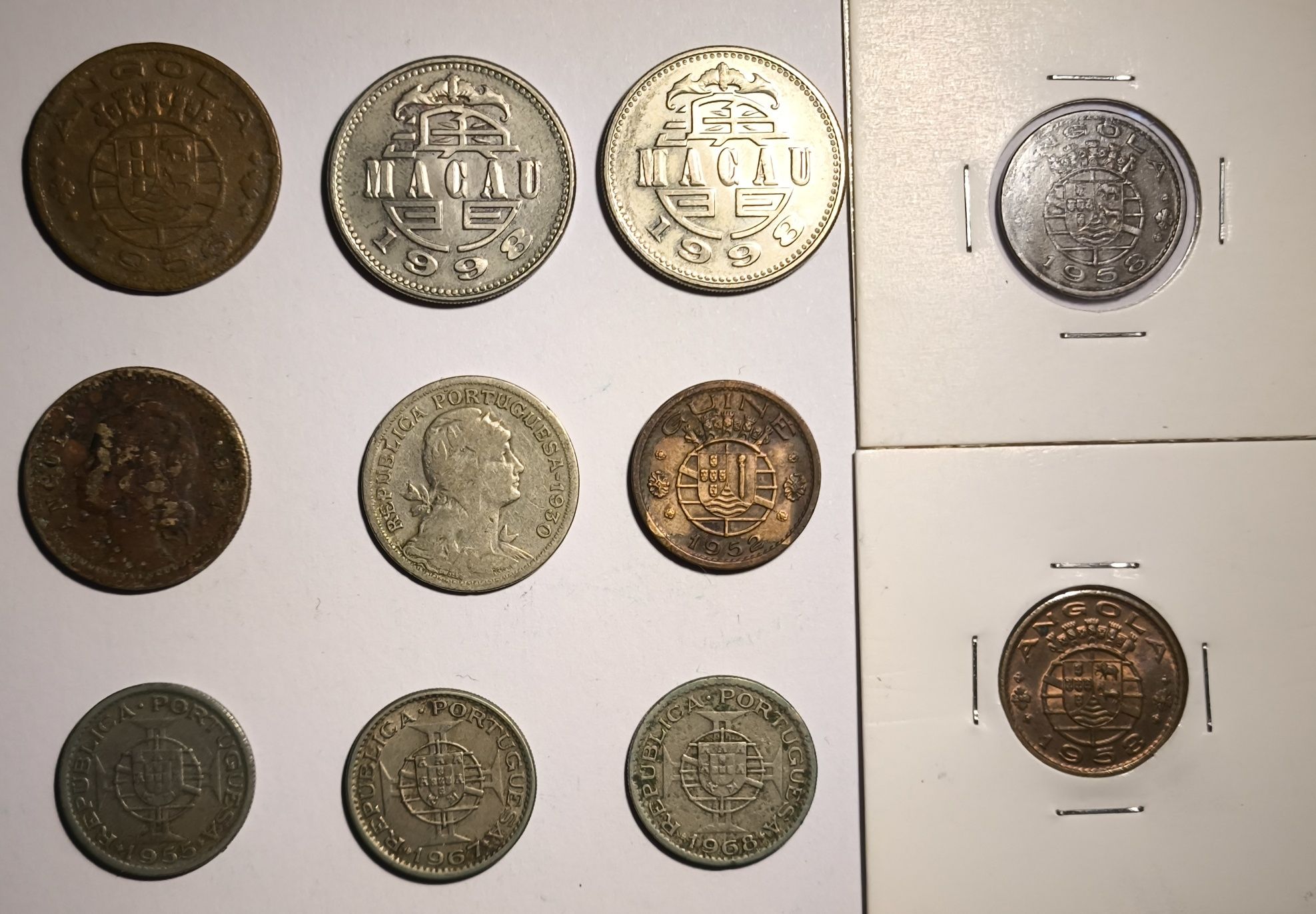 Lote de Moedas das Colónias (Angola, Cabo Verde, MZ, Macau & Guiné)