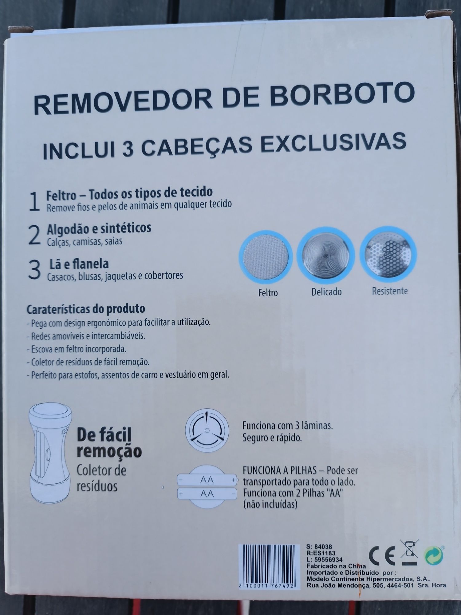 Removedor de borbotos