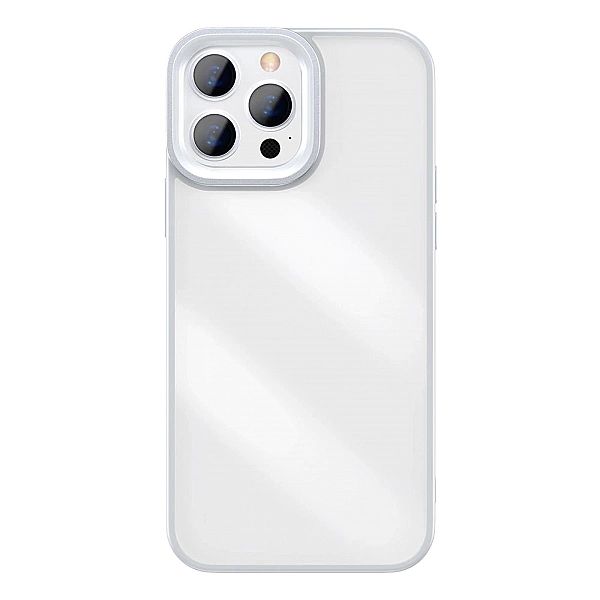 Baseus Crystal Phone Case pancerne etui do iPhone 13 Pro z żelową ramk
