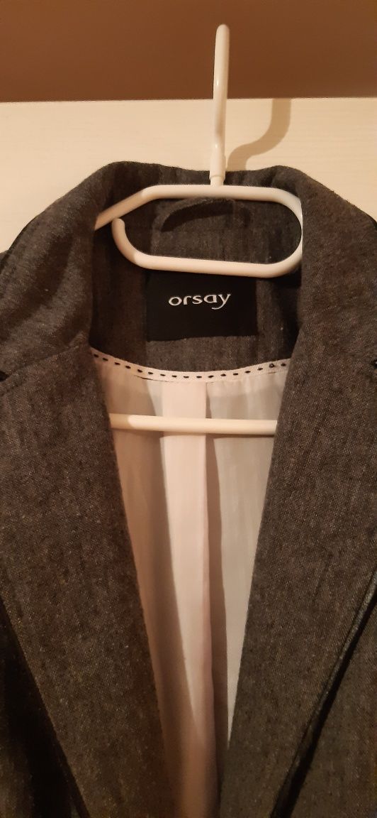 Żakiet orsay elegancki szary 38