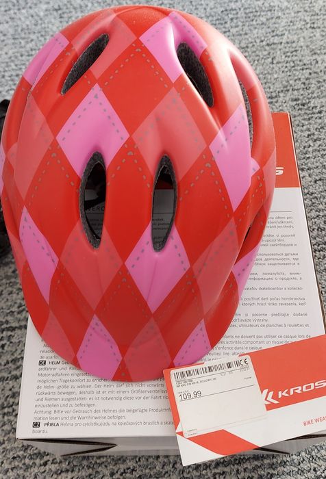 Kask rowerowy dziecięcy KROSS INFANO pink s dla dziewczynki