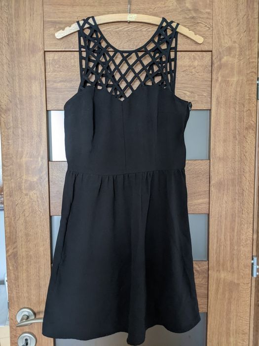 Czarna sukienka letnia, roz.38 H&M