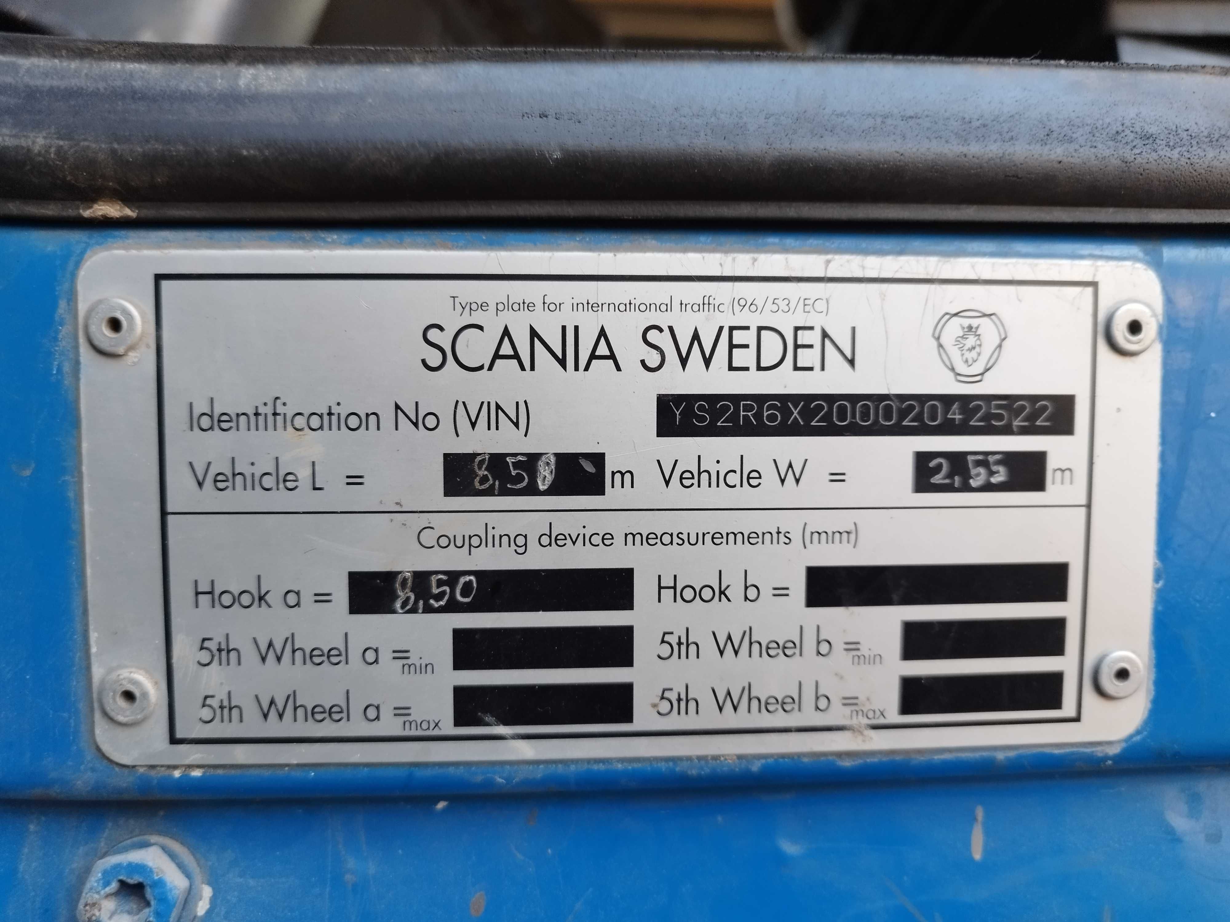 Scania R480 6x2 euro 5,  sama rama, podwozie pod zabudowę.