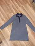 Sukienka zara knit  M granatowa 38 z kołnierzykiem polo