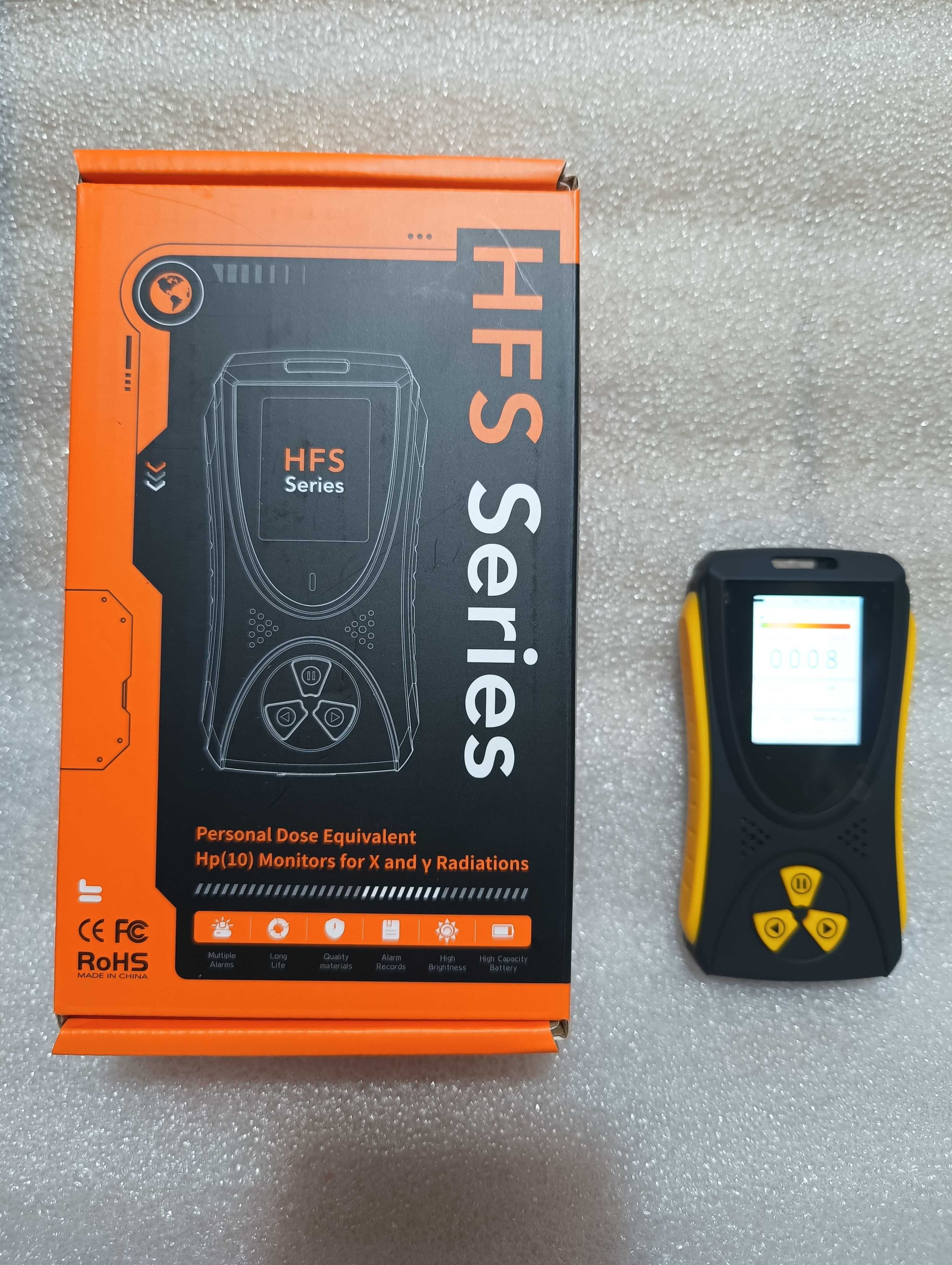 Дозиметр радіації, лічильник Гейгера професійний HFS-10PRO