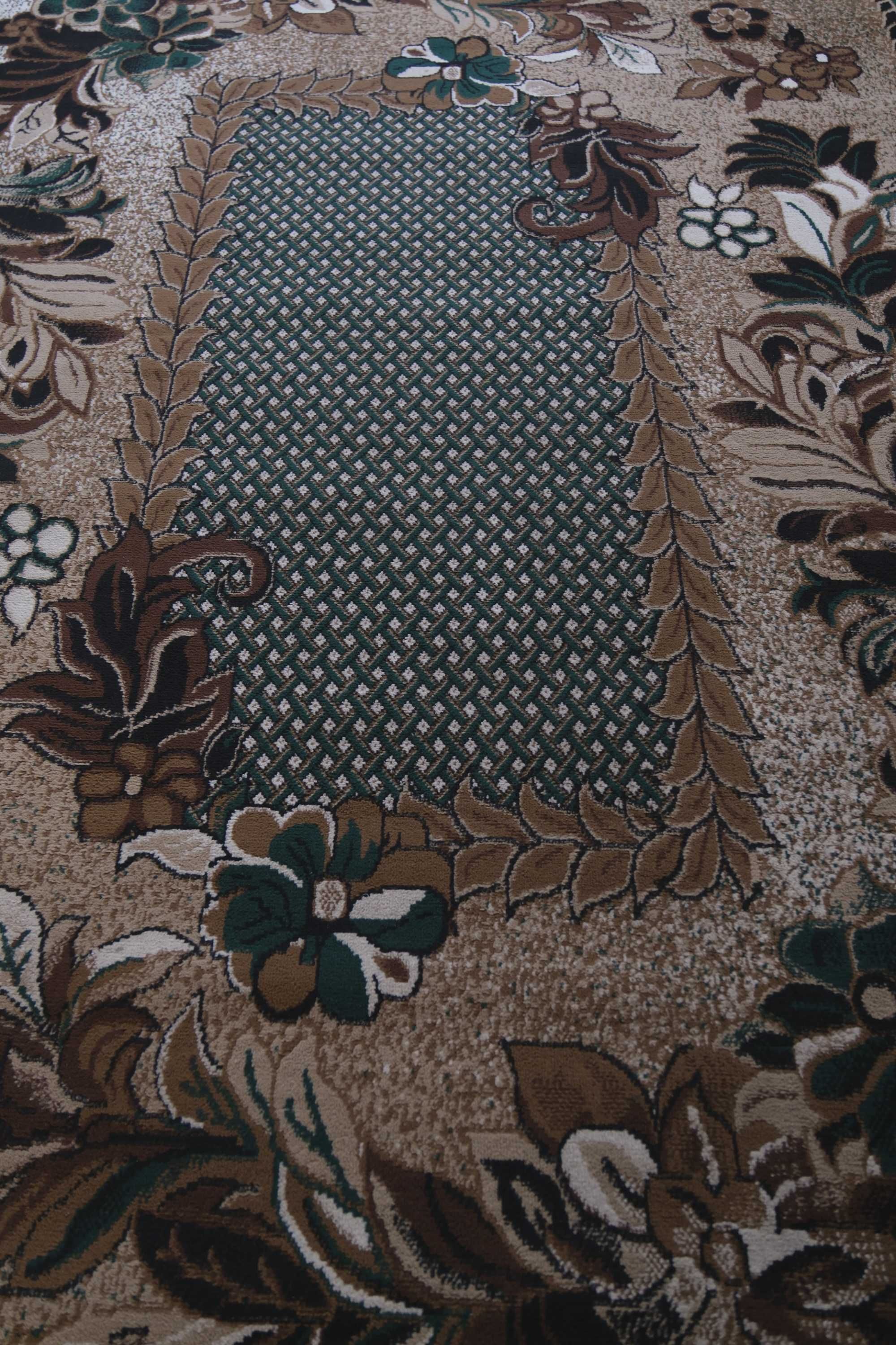 Dywan Tradycyjny w Kwiaty - Zielony 200x300 cm Prostokątny, Do Salonu