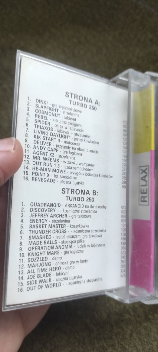 Do komputera konsoli Commadore C 64 Gry kasety Mix Gry Relax Vintage
