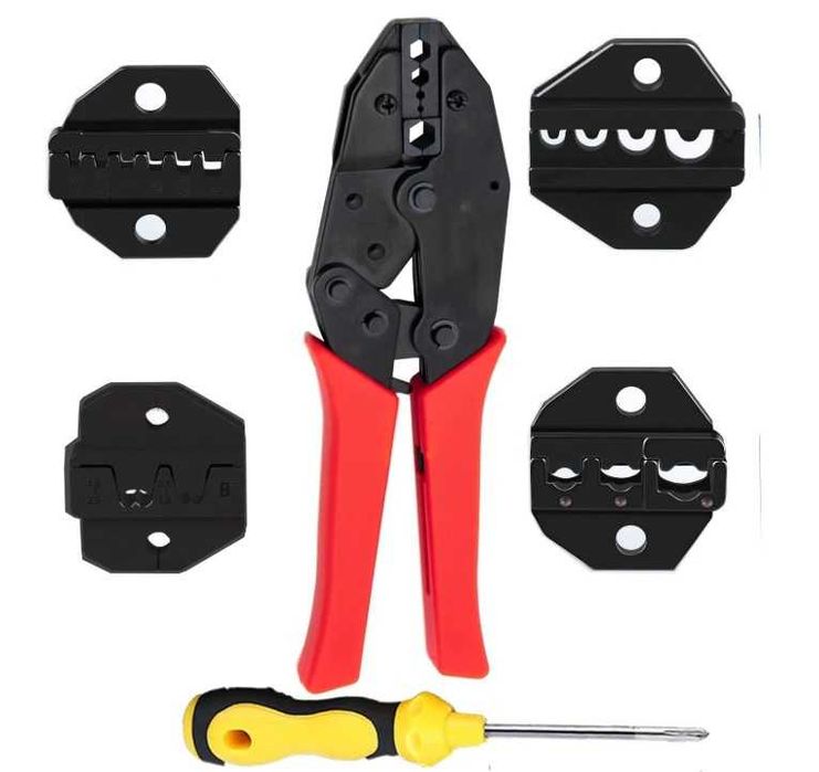 Zaciskarka do końcówek kablowych z wymiennymi matrycami 5 w 1 Nikang