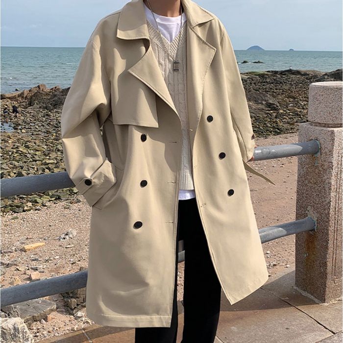 Чоловічий тренч бежевий