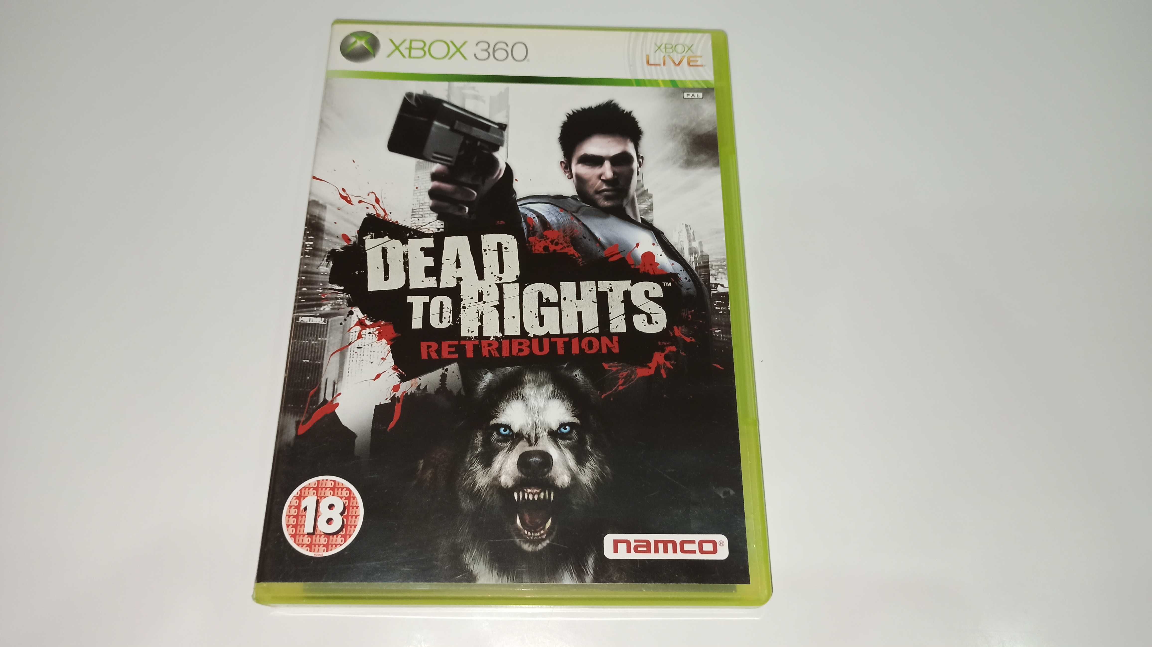 xbox 360 DEAD TO RIGHTS RETRIBUTION hit od NAMCO wersja PAL unikat