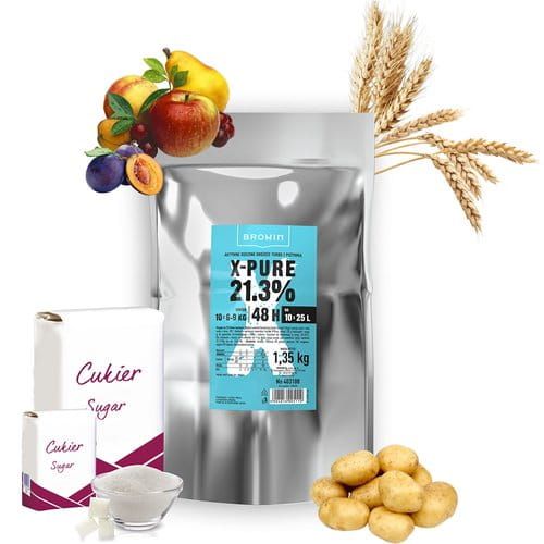 X-PURE  21,3%  drożdże gorzelnicze na 250L 1,35kg