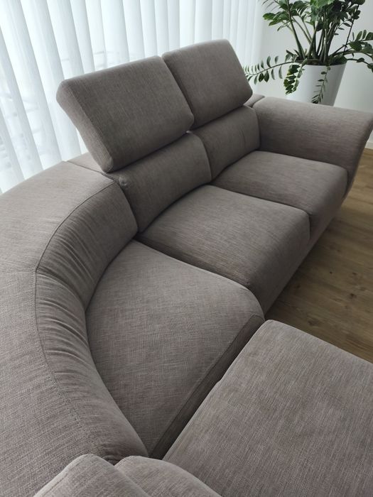 Sofa canto forrado a tecido de qualidade  espumas de alta densidade  p