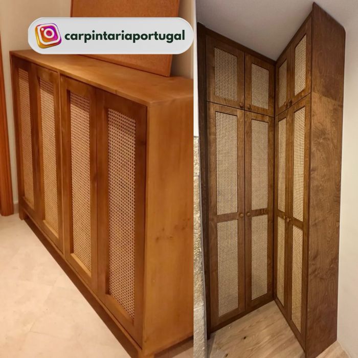 Móveis personalizados com rattan