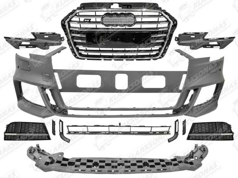 Бампер передній компл. S3 SEDAN на AUDI A3 (8V) 2016-2020, PAD04078S3