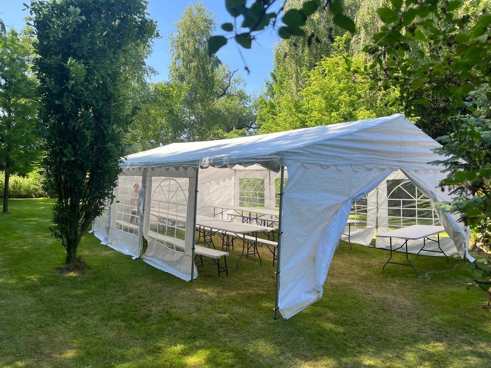 Wynajem namiotu biesiadnego, imprezowego Oświetlenie stoły ławy gratis