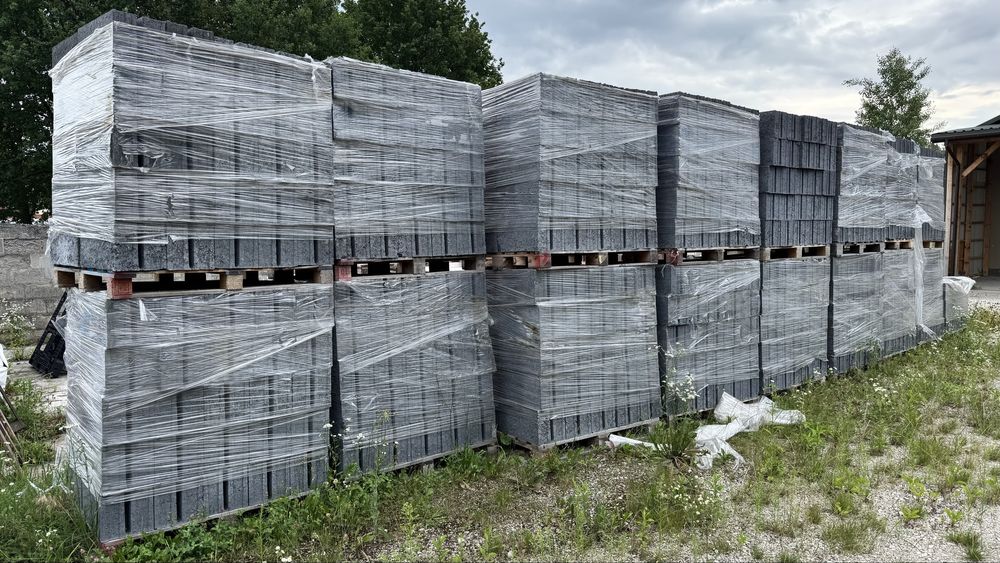 Pustaki keramzytowe betonowe 24x24x49 cm - 980 szt na paletach