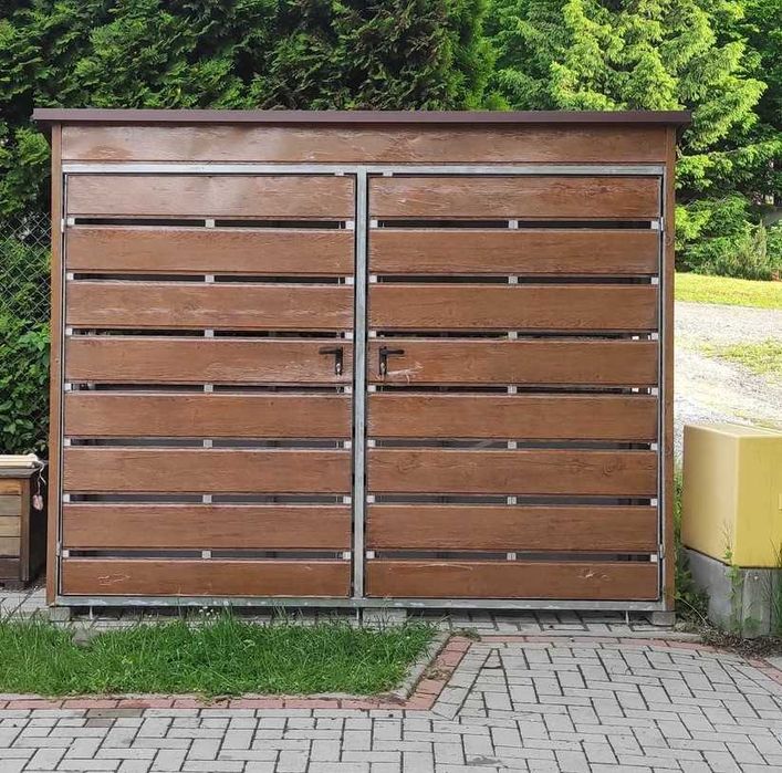 Wiata Śmietnikowa z Paneli HIT  ZŁOTY DĄB Każdy Wymiar