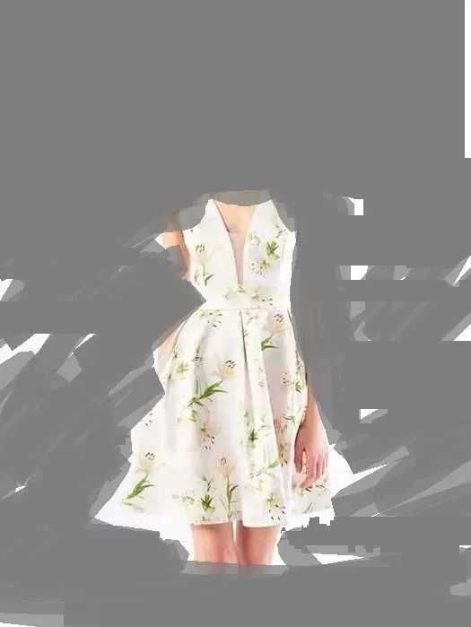 Elegancka sukienka w lilie MOHITO