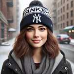 Czapka zimowa z pomponem unisex New York Yankees od New Era
