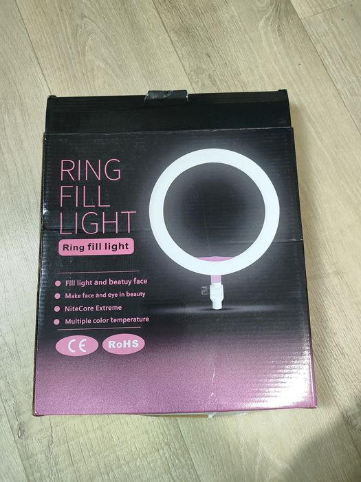 Кільцева лампа Ring Fill Light діаметром 26 см з тримачем для телефону