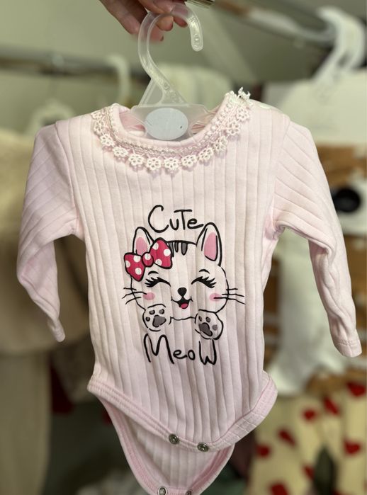 Бодік з котиком •3-6  міс,Як новий