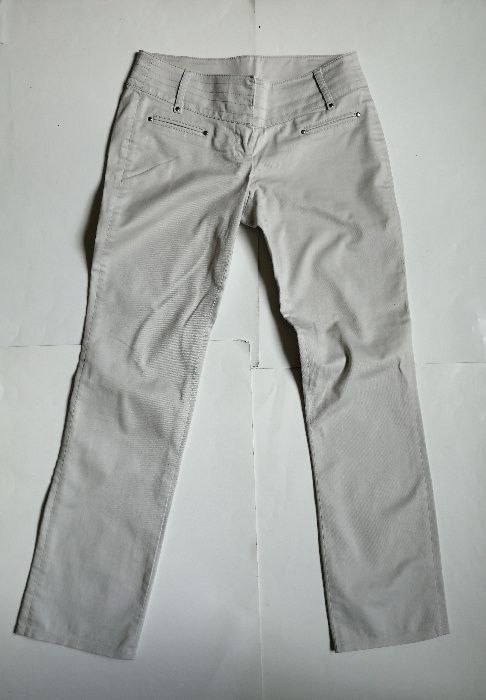 CAMAIEU eleganckie spodnie jasno szare xs 34