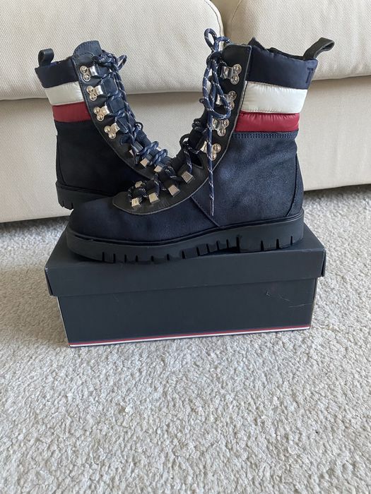Tommy Hilfiger Padded Nylon Lace Up Boot damskie buty skóra 40/25,5 cm
