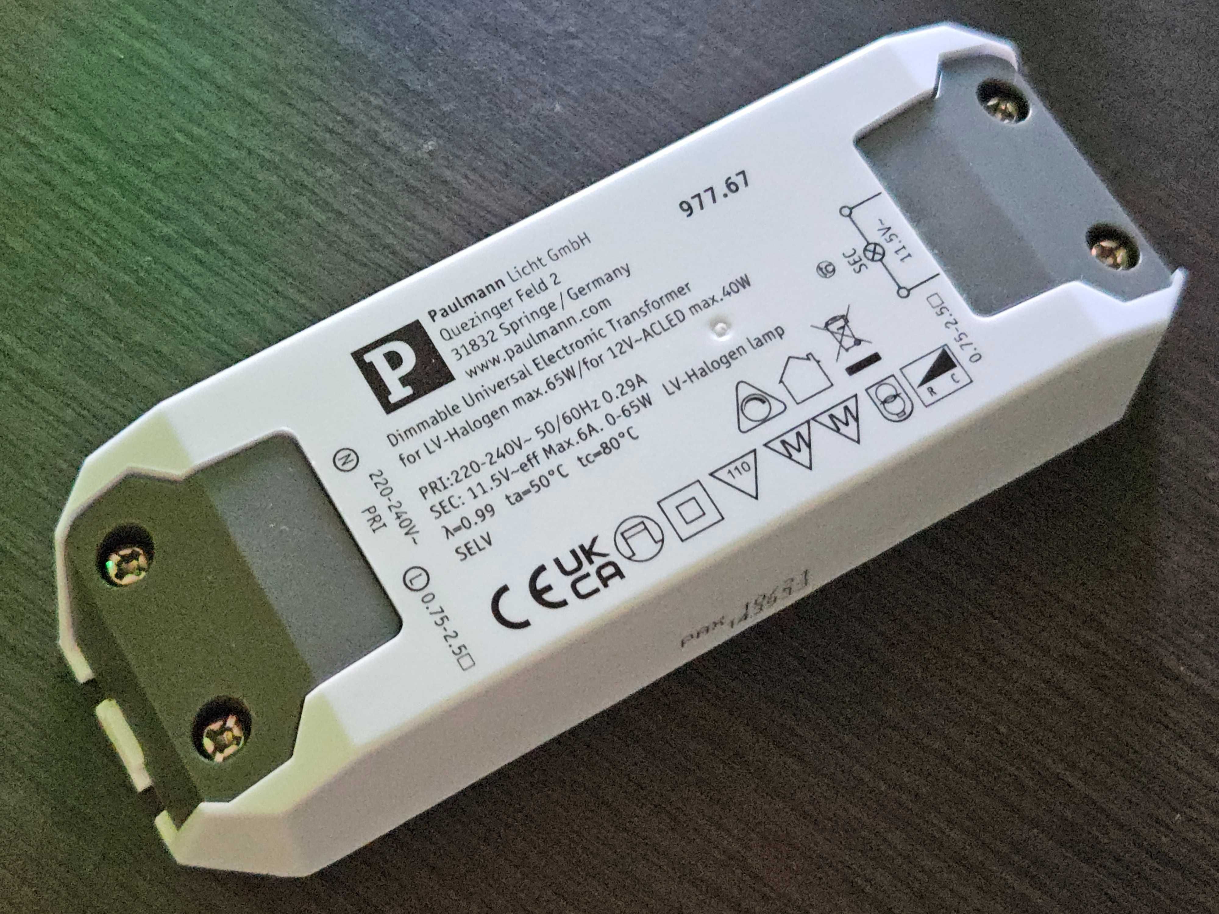 Paulmann transformator uniwersalny 12V AC prąd zmienny LED 65W