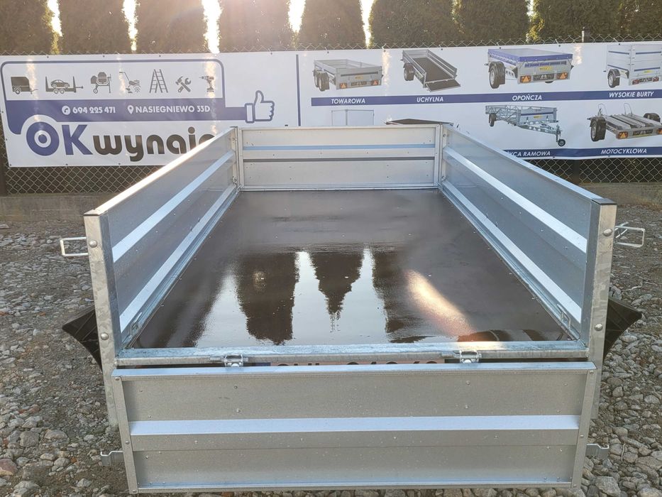 Wypożyczalnia Wynajem Przyczep WIOLA Plandeka Zdejmowane burty Mocna!