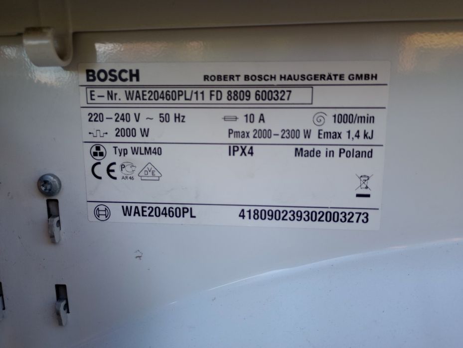 Pralka Bosch max 6 uszkodzony programator