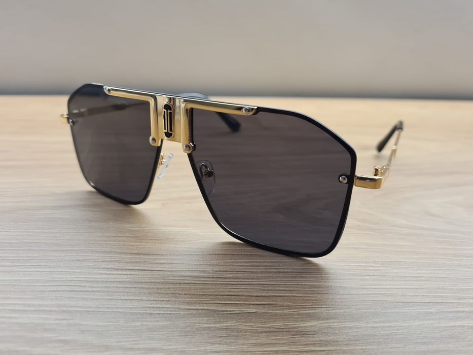 Nowe Męskie Zlote Okulary Przeciwsłoneczne Polaryzacyjne UV400 Gucci